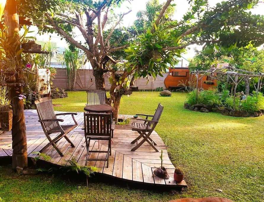 Vakantiehuis Magnifique Maison & Bungalow En Bois Dans Jardin Tropical Proche Rivieres Et Foret Lamentin