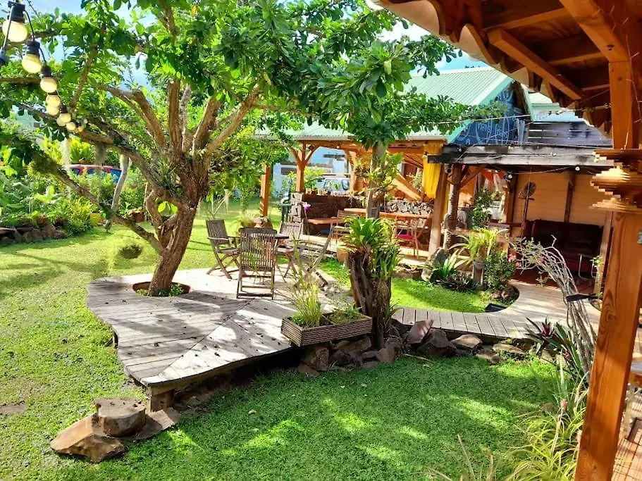 Vakantiehuis Magnifique Maison & Bungalow En Bois Dans Jardin Tropical Proche Rivieres Et Foret Lamentin Guadeloupe